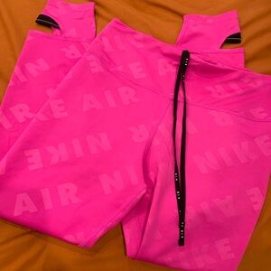 Bright pink Nike leggings size Large